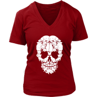 Skull of Cats Graphic Shirt - Cat And Bone Tshirt - Spooky Halloween Costume - Womens Plus Size Up To 4X