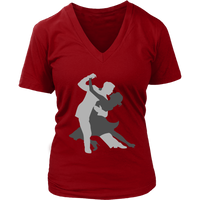 Ballroom Dancing Silhouette Tshirt - Competitive Dance Sport - Womens Plus Size Up To 4X