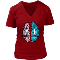 AI Brain Science Tshirt - Artificial Intelligence T-Shirt - Womens Plus Size Up To 4X