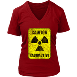 Caution Radioactive Warning Tshirt - Nuclear Danger Sign Tee - Womens Plus Size Up To 4X