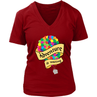 Adventure Is Waiting Tshirt - Hot Air Balloon Travel Tee - Womens Plus Size Up To 4X