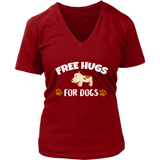 Love Animals Tee - Dog Lover T-Shirt - Free Hugs for Dogs - Womens Plus Size Up To 4X