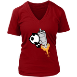 Panda Rocket Tshirt - Space Animal T-Shirt - Rocketship Tee - Womens Plus Size Up To 4X