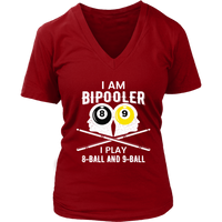 Bipolar Bipooler Pool Player Tshirt - Pool Billiards Tee - Womens Plus Size Up To 4X