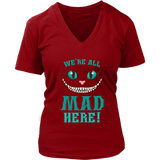 We're All Mad Here Smiling Cat T-Shirt - Cheshire Cats - Womens Plus Size Up To 4X