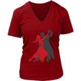 Ballroom Dancing Shadow Tshirt - Competitive Dancesport Tee - Womens Plus Size Up To 4X