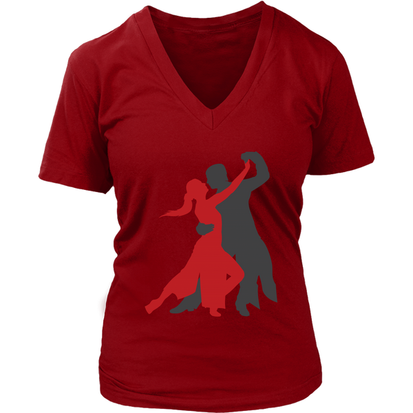 Ballroom Dancing Shadow Tshirt - Competitive Dancesport Tee - Womens Plus Size Up To 4X