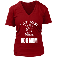 Dog Mom T-Shirt - Love Dogs Puppy Tshirt - Stay At Home -  Womens Plus Size Up To 4X