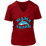 Womens Mama Shark T-Shirt - Cute Shark Mommy T - Mother's Day Tee - Womens Plus Size Up To 4X