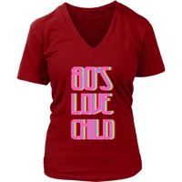 80's Love Child T-Shirt - Neon Graphic Tshirt- Retro Tee - Womens Plus Size Up To 4X