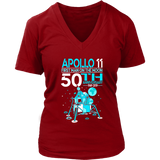 Apollo 11 First Man on the Moon Landing 50th Year T-Shirt - Womens Plus Size Up To 4X