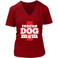 Rescue Dog Mom Shirt - Animal Awareness Tee - Dog Lover Tee - Womens Plus Size Up To 4X