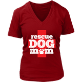 Rescue Dog Mom Shirt - Animal Awareness Tee - Dog Lover Tee - Womens Plus Size Up To 4X