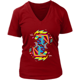 Back to the 80s Throwback Tshirt - Cool Geometric Abstract - Womens Plus Size Up To 4x