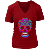 Mexican Skull Halloween Tshirt - Day of the Dead Celebration - Womens Plus Size up to 4X