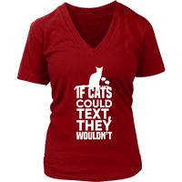 If Cats Could Text Tshirt - Moody Grumpy Annoyed Cats - Womens Plus Size Up To 4X