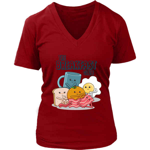 Breakfast Club T-Shirt - Funny Cartoons Tshirt - Morning Tee - Womens Plus Size up to 4X