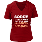 Sarcastic Halloween Costume Joke Tshirt - Fashionista Outfit - Womens Plus Size Up To 4X