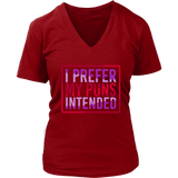 I Prefer My Puns Intended T-Shirt - Funny Shirt - Novelty T - Womens Plus Size Up To 4X