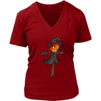 Scarecrow Pumpkin Halloween Tshirt - Scary Costume Tee - Womens Plus Size up to 4X