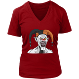 Killer Clown Halloween Tshirt - Monster Harlequin T-Shirt - Womens Plus Size Up To 4X