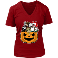 Jack O'lantern Horror T-Shirt - Halloween Trick or Treat Tshirt - Womens Plus Size up to 4X