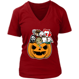 Jack O'lantern Horror T-Shirt - Halloween Trick or Treat Tshirt - Womens Plus Size up to 4X