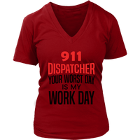 911 Dispatcher T-Shirt - Emergency Worker Tshirt - Funny Tee Shirt - Womens Plus Size Up To 4X