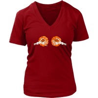 Pumpkin Boobs T-Shirt - Funny Halloween Skeleton T Shirt - Womens Plus Size up to 4X