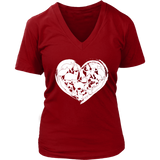 Cute Cat Love Tshirt - Cats Lover Heart Tee - Womens Plus Size Up To 4X