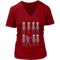 Dabbing Skeleton T-Shirt - Halloween Funny Dab T Shirt - Womens Plus Size up to 4X