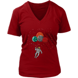 Astronaut Graphic T-Shirt - Space Tshirt - Planets Tee Shirt - Womens Plus Size Up To 4X