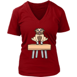 Funny Pommel Horse Dog Gymnast Tshirt - Gymnastics Tee - Womens Plus Size Up To 4X