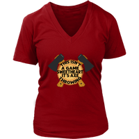 Axe Throwing Competition Tshirt - Funny Serious Game Tee - Womens Plus Size Up To 4X