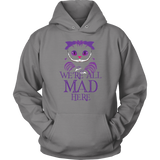 Evil Cheshire Cat Hoodie - Mad Sweatshirt - Scary Long Sleeve - Plus Size Up To 5X