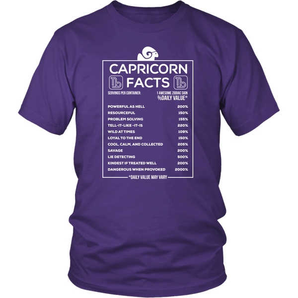 Capricorn Facts Men's T-Shirt - Zodiac Tshirt - Horoscope Tee