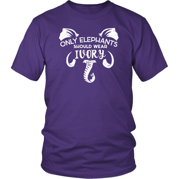 Ivory is for Elephants Only Men's Tshirt - Save Animals T-shirt