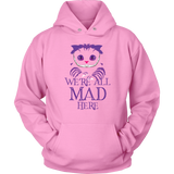 Evil Cheshire Cat Hoodie - Mad Sweatshirt - Scary Long Sleeve - Plus Size Up To 5X